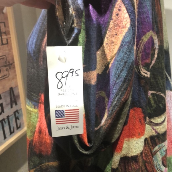 NWT Jess and jane Heather fabric scoop neck asymmetrical blouse. Barcelona - Picture 12 of 13